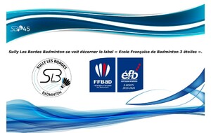 Ecole Française de Badminton 3 étoiles
